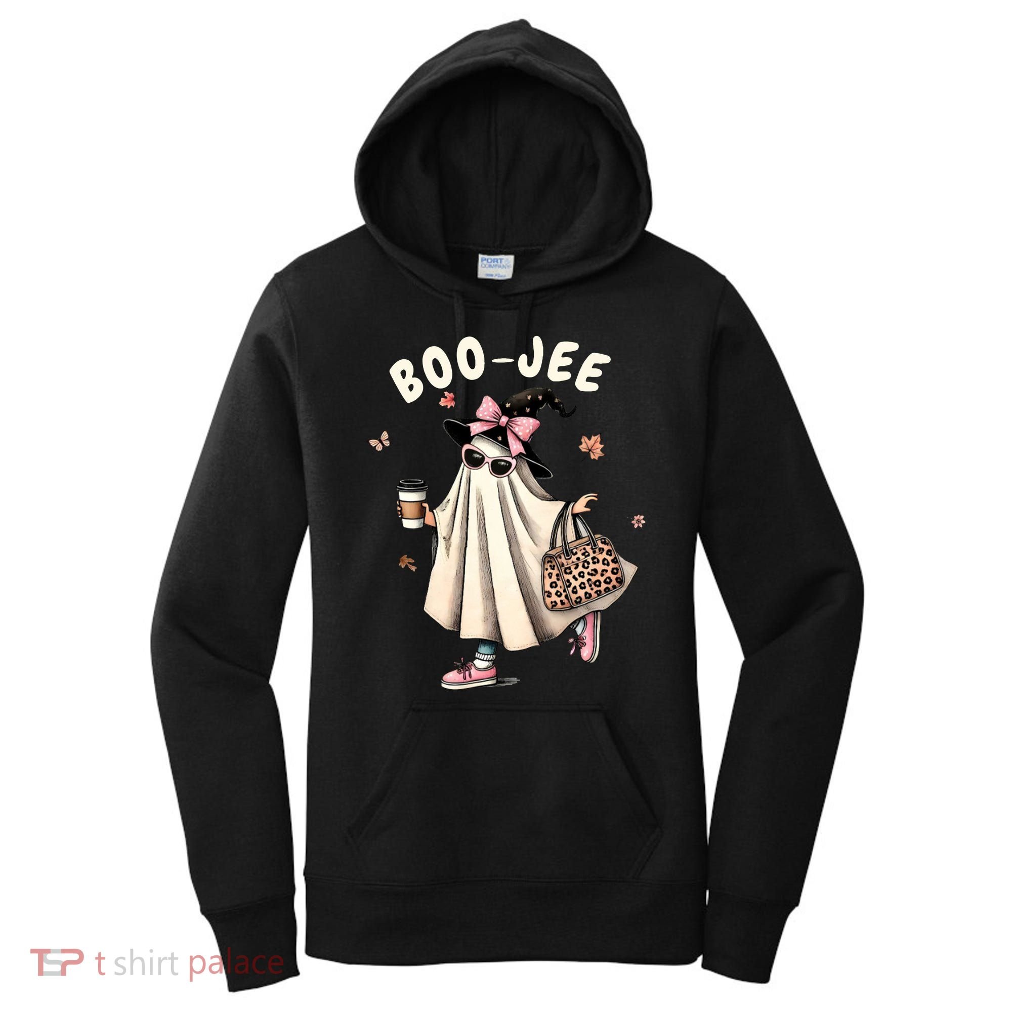 Boojee Funny Halloween Boujee Shopping Ghost Fall Women's Hoodie