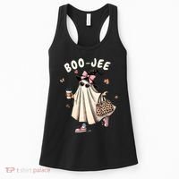 Boojee Funny Halloween Boujee Shopping Ghost Fall Women's Tank Top thumb 0