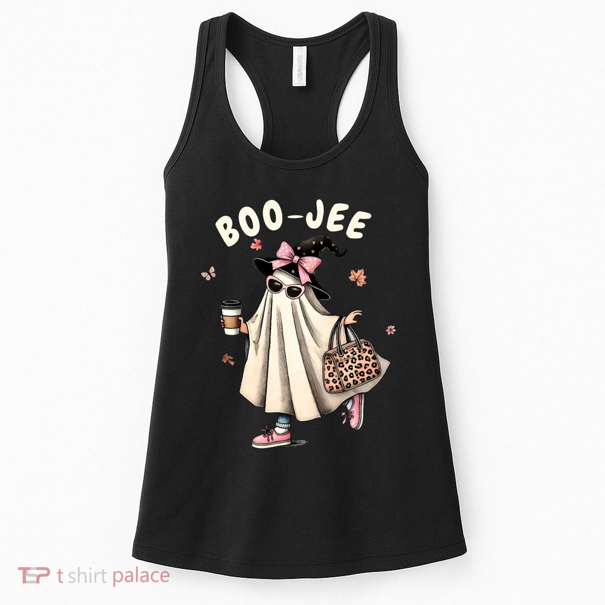 Boojee Funny Halloween Boujee Shopping Ghost Fall Women's Tank Top