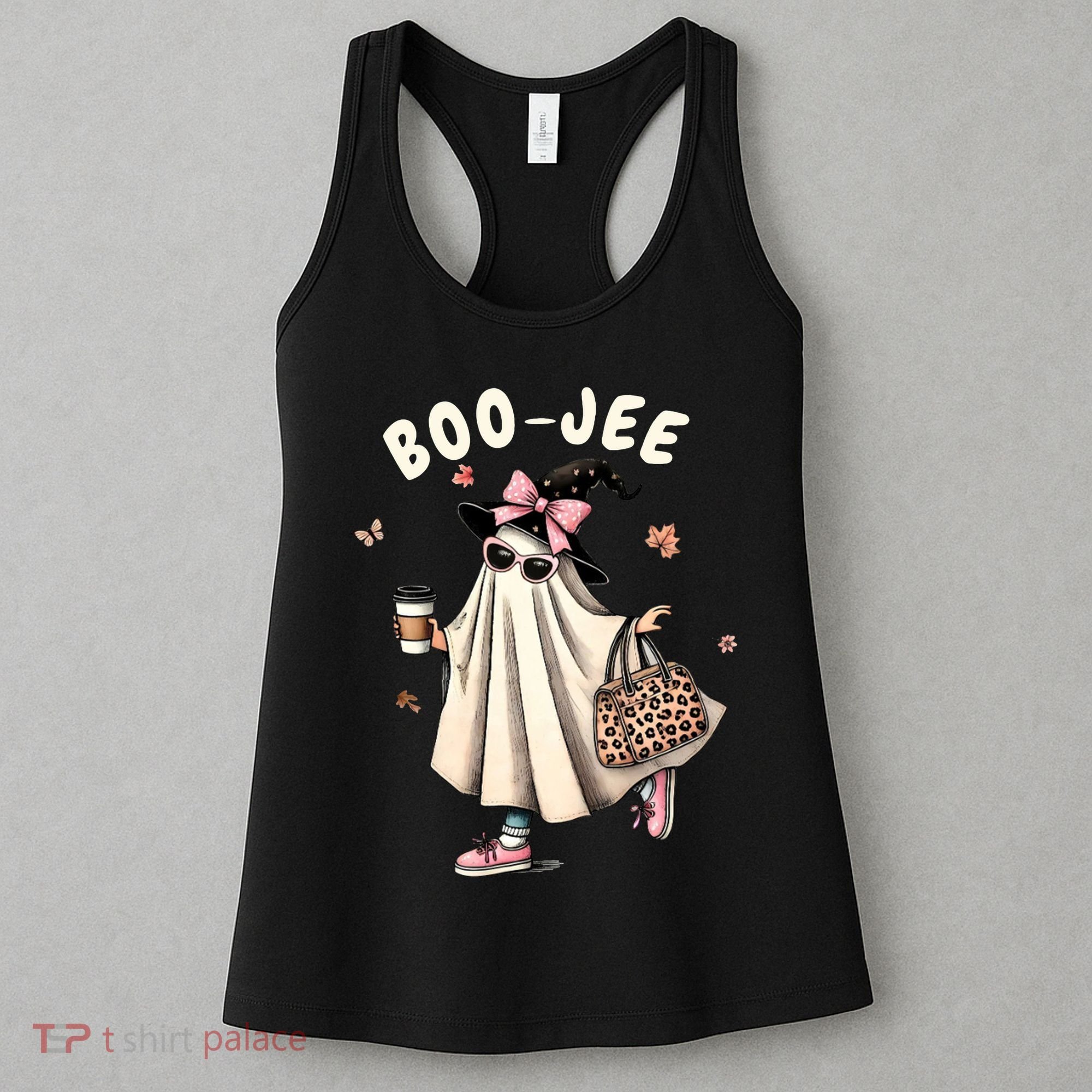 Boojee Funny Halloween Boujee Shopping Ghost Fall Women's Tank Top