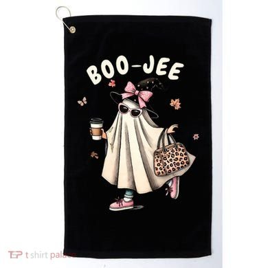 Boojee Funny Halloween Boujee Shopping Ghost Fall Golf Towel