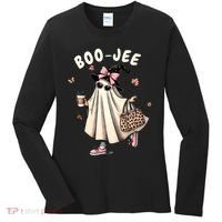 Boojee Funny Halloween Boujee Shopping Ghost Fall Women's Long Sleeve Shirt thumb 0