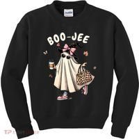 Boojee Funny Halloween Boujee Shopping Ghost Fall Kids Sweatshirt thumb 0