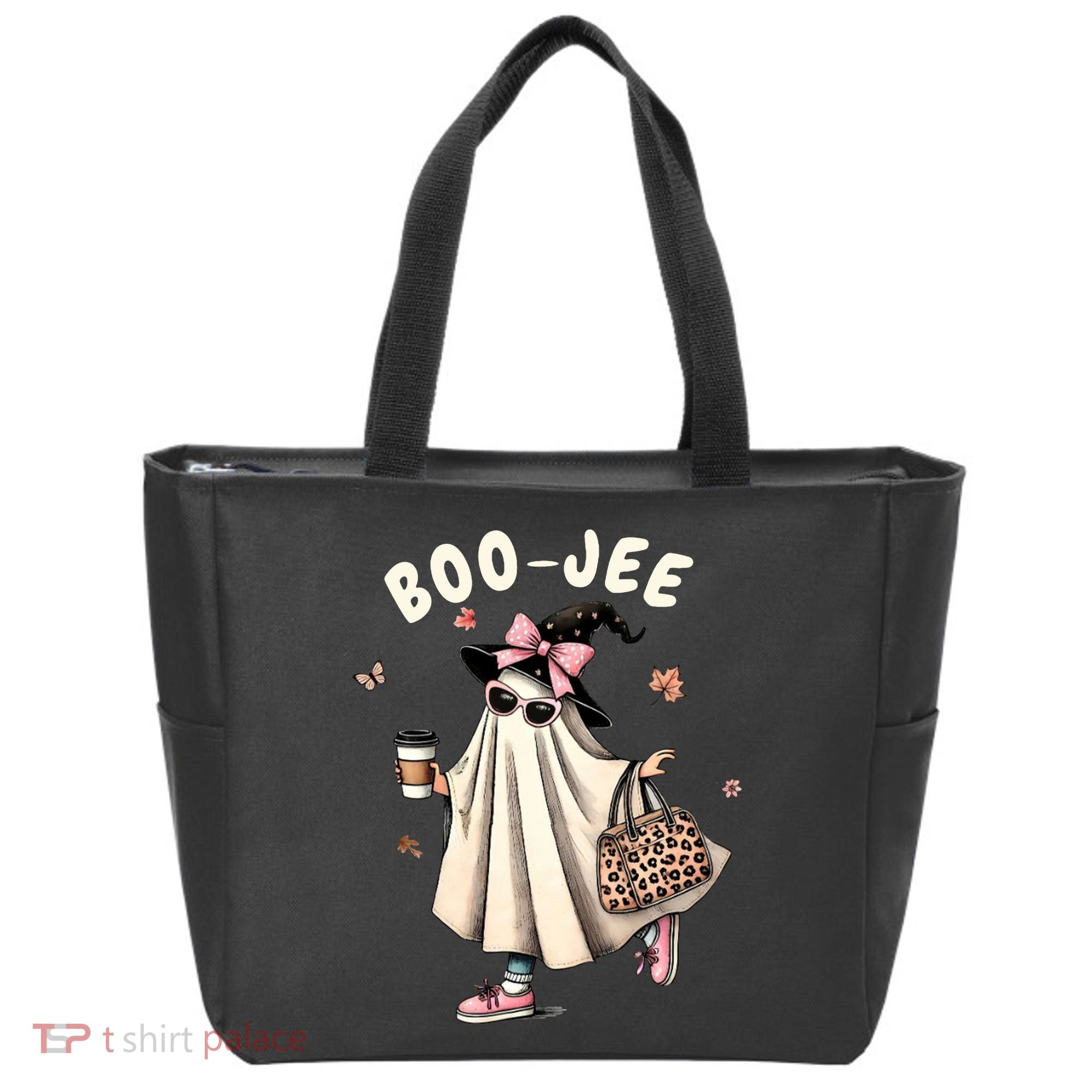 Boojee Funny Halloween Boujee Shopping Ghost Fall Tote Bag