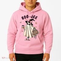 Boojee Funny Halloween Boujee Shopping Ghost Fall Hoodie thumb 2