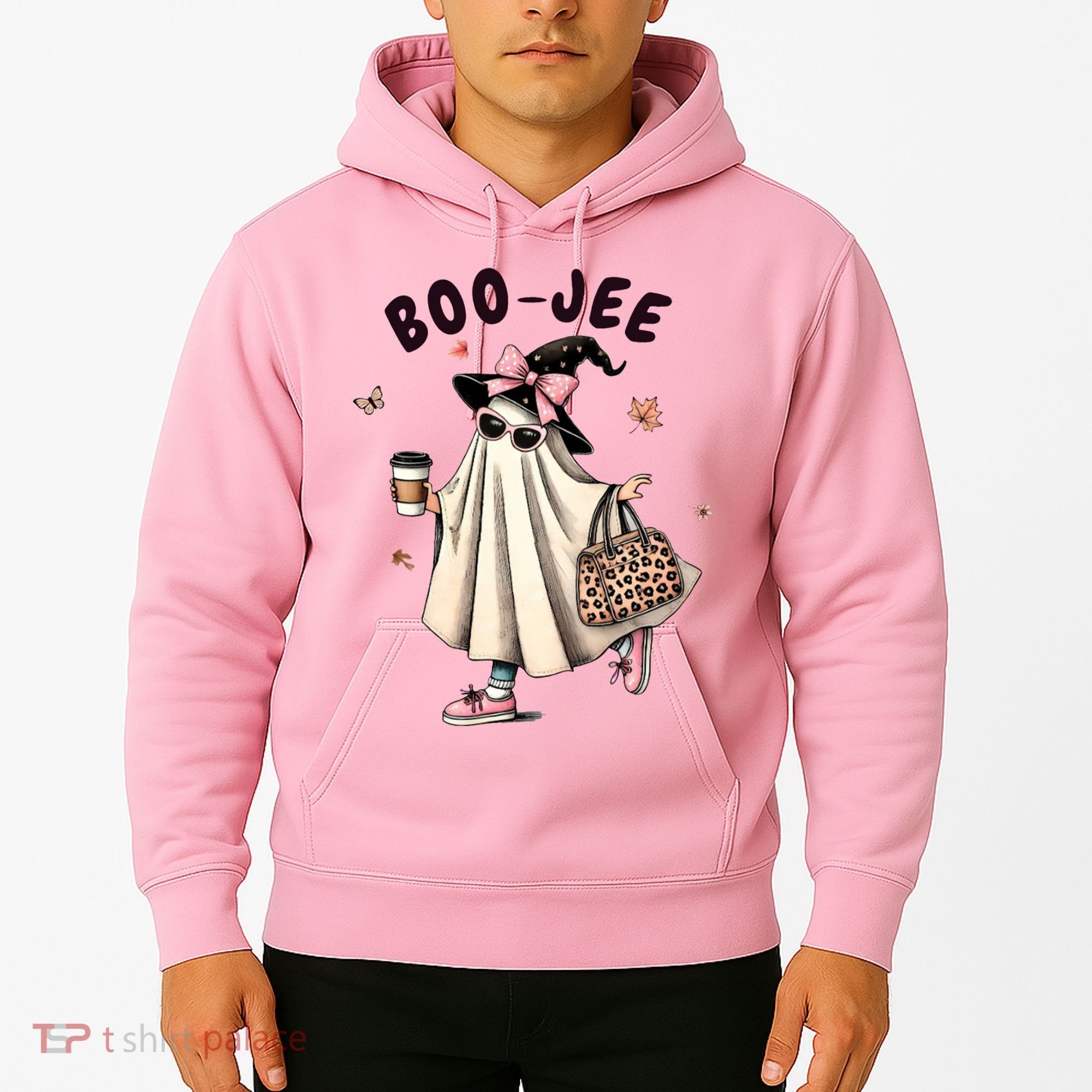 Boojee Funny Halloween Boujee Shopping Ghost Fall Hoodie