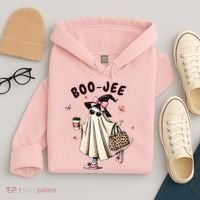 Boojee Funny Halloween Boujee Shopping Ghost Fall Hoodie thumb 4