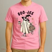 Boojee Funny Halloween Boujee Shopping Ghost Fall T-Shirt thumb 3