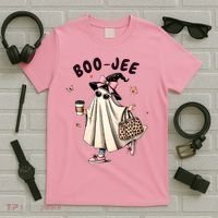 Boojee Funny Halloween Boujee Shopping Ghost Fall T-Shirt thumb 5