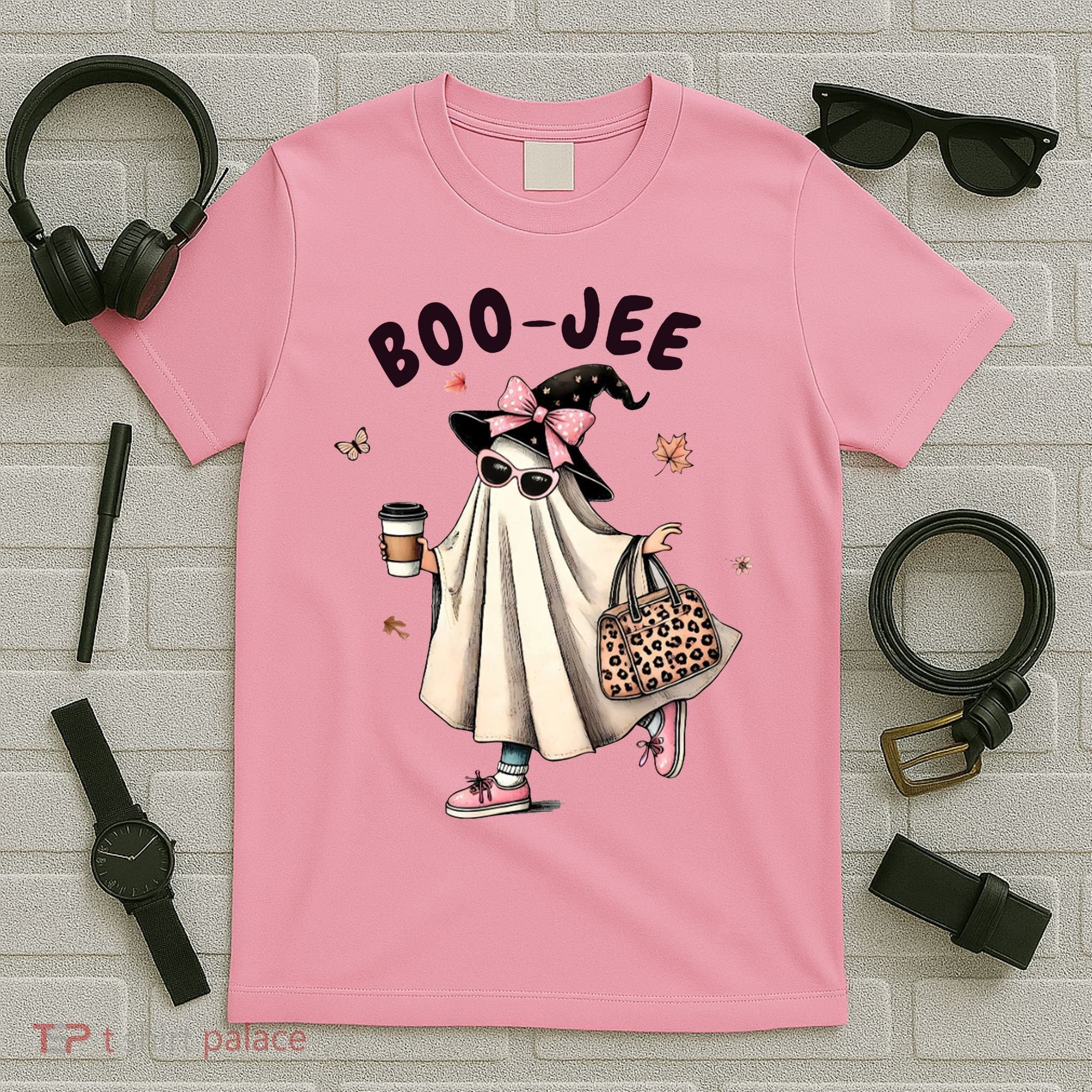 Boojee Funny Halloween Boujee Shopping Ghost Fall T-Shirt