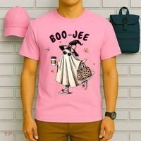 Boojee Funny Halloween Boujee Shopping Ghost Fall T-Shirt thumb 6