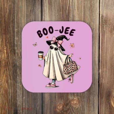 Boojee Funny Halloween Boujee Shopping Ghost Fall Coaster