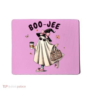 Boojee Funny Halloween Boujee Shopping Ghost Fall Mousepad