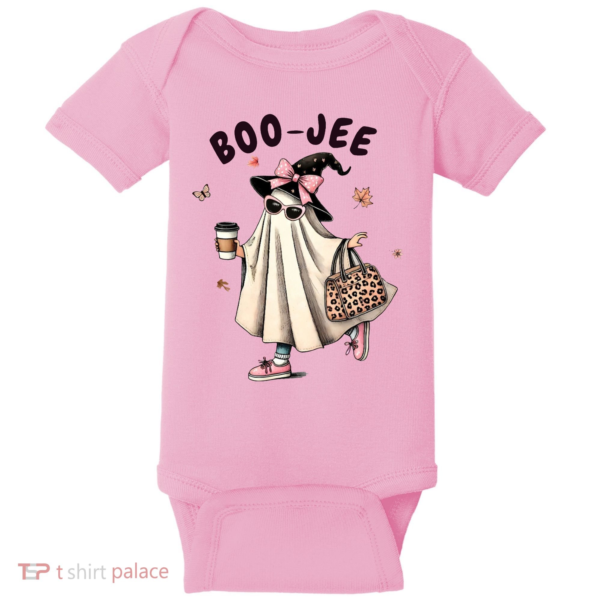 Boojee Funny Halloween Boujee Shopping Ghost Fall Baby Bodysuit