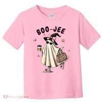 Boojee Funny Halloween Boujee Shopping Ghost Fall Toddler T-Shirt thumb 0