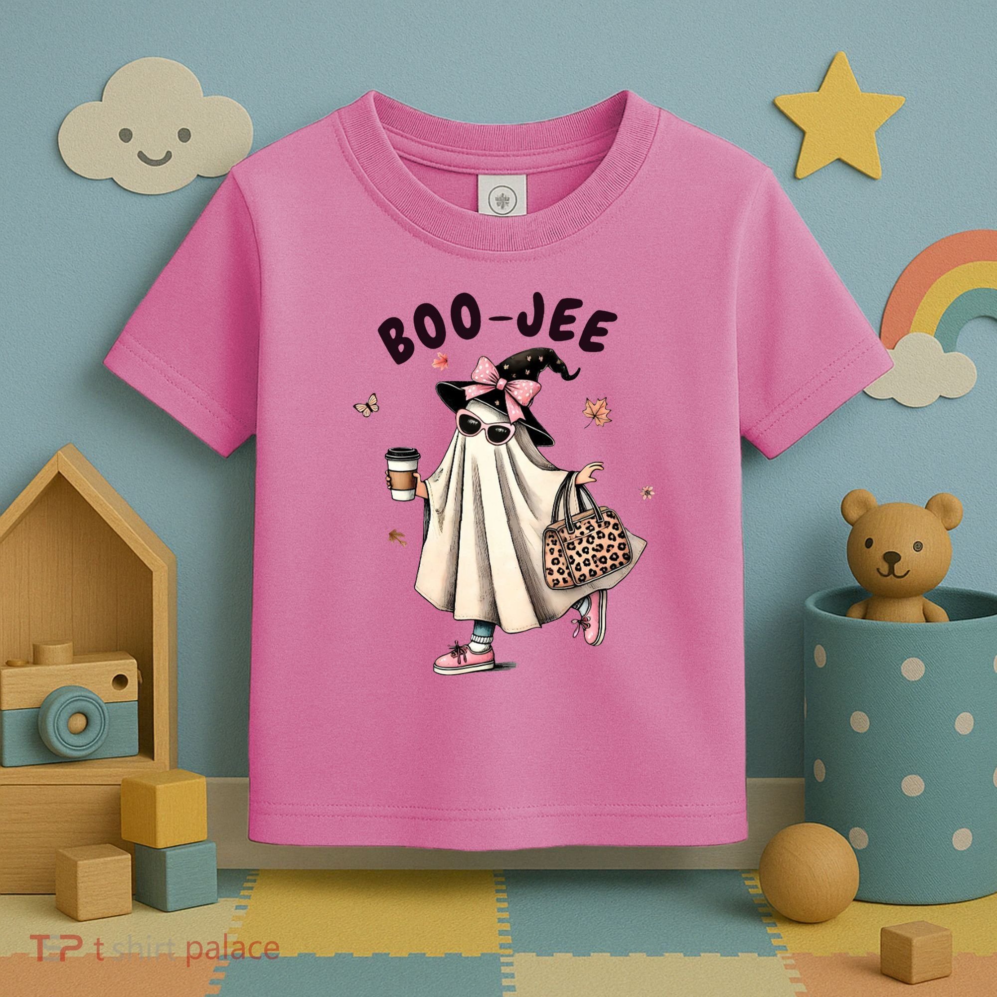 Boojee Funny Halloween Boujee Shopping Ghost Fall Toddler T-Shirt
