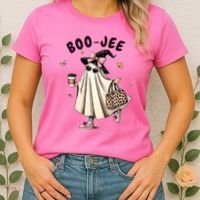 Boojee Funny Halloween Boujee Shopping Ghost Fall Women's T-Shirt thumb 2