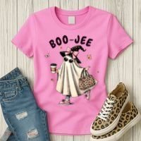Boojee Funny Halloween Boujee Shopping Ghost Fall Women's T-Shirt thumb 3