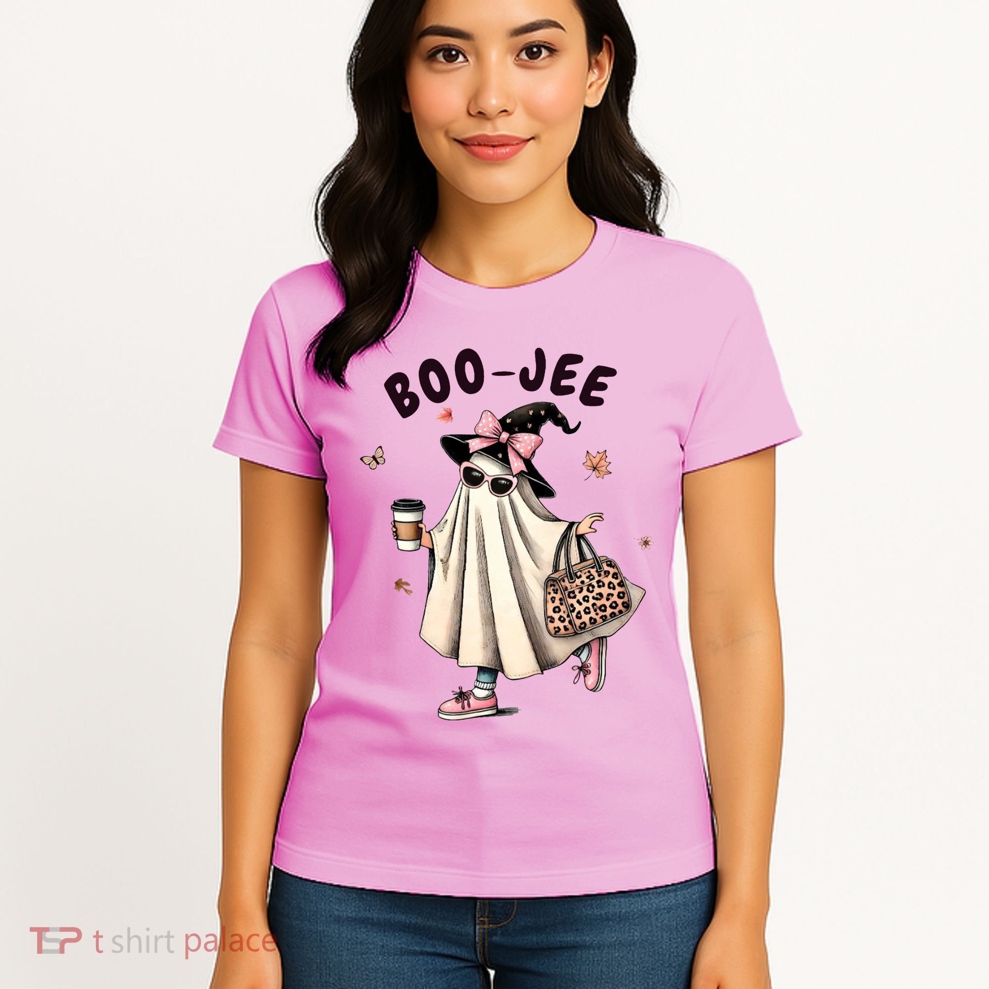 Boojee Funny Halloween Boujee Shopping Ghost Fall Women's T-Shirt