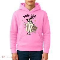 Boojee Funny Halloween Boujee Shopping Ghost Fall Kids Hoodie thumb 4