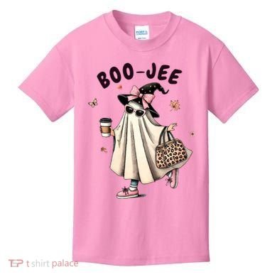 Boojee Funny Halloween Boujee Shopping Ghost Fall Kids T-Shirt