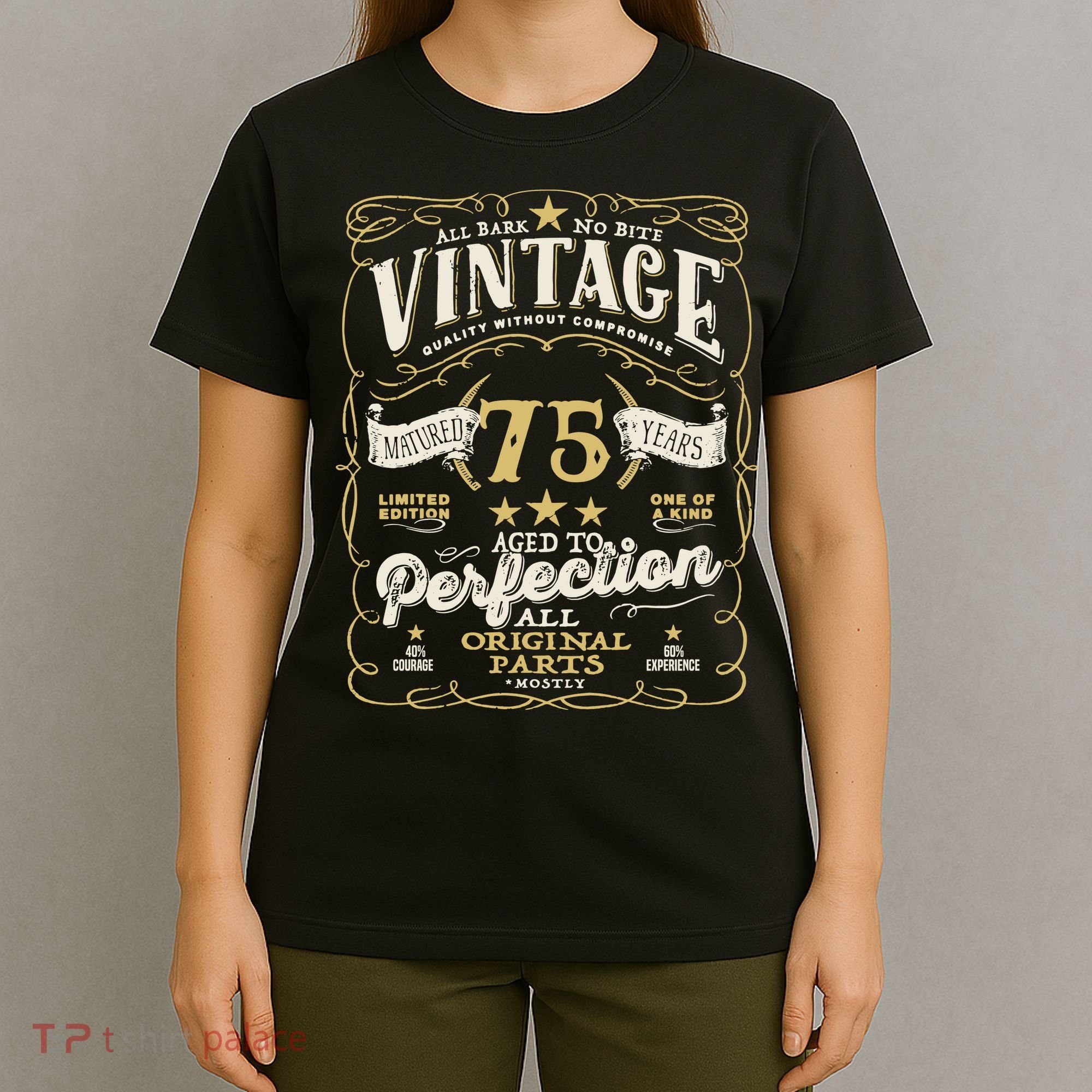 Birthday For Him 75th Birthday Aged To Perfection T-Shirt