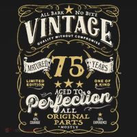 Birthday For Him 75th Birthday Aged To Perfection T-Shirt thumb 7