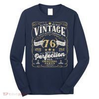 Birthday For Him 76th Birthday Aged To Perfection Long Sleeve Shirt thumb 0