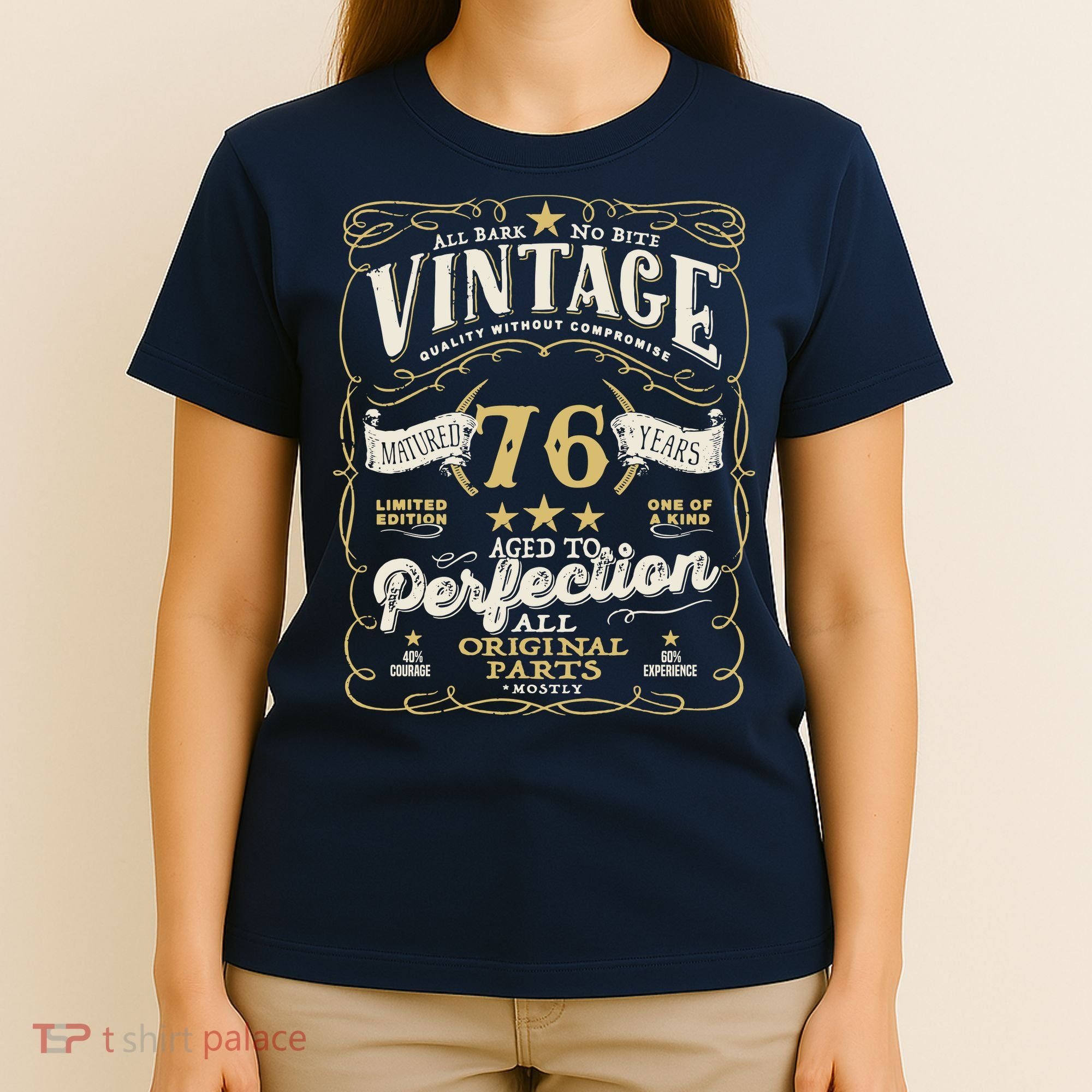 Birthday For Him 76th Birthday Aged To Perfection T-Shirt
