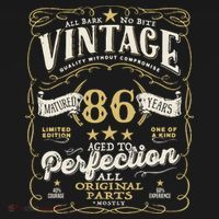 Birthday For Him 86th Birthday Aged To Perfection Hoodie thumb 2
