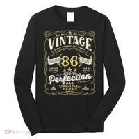 Birthday For Him 86th Birthday Aged To Perfection Long Sleeve Shirt thumb 0