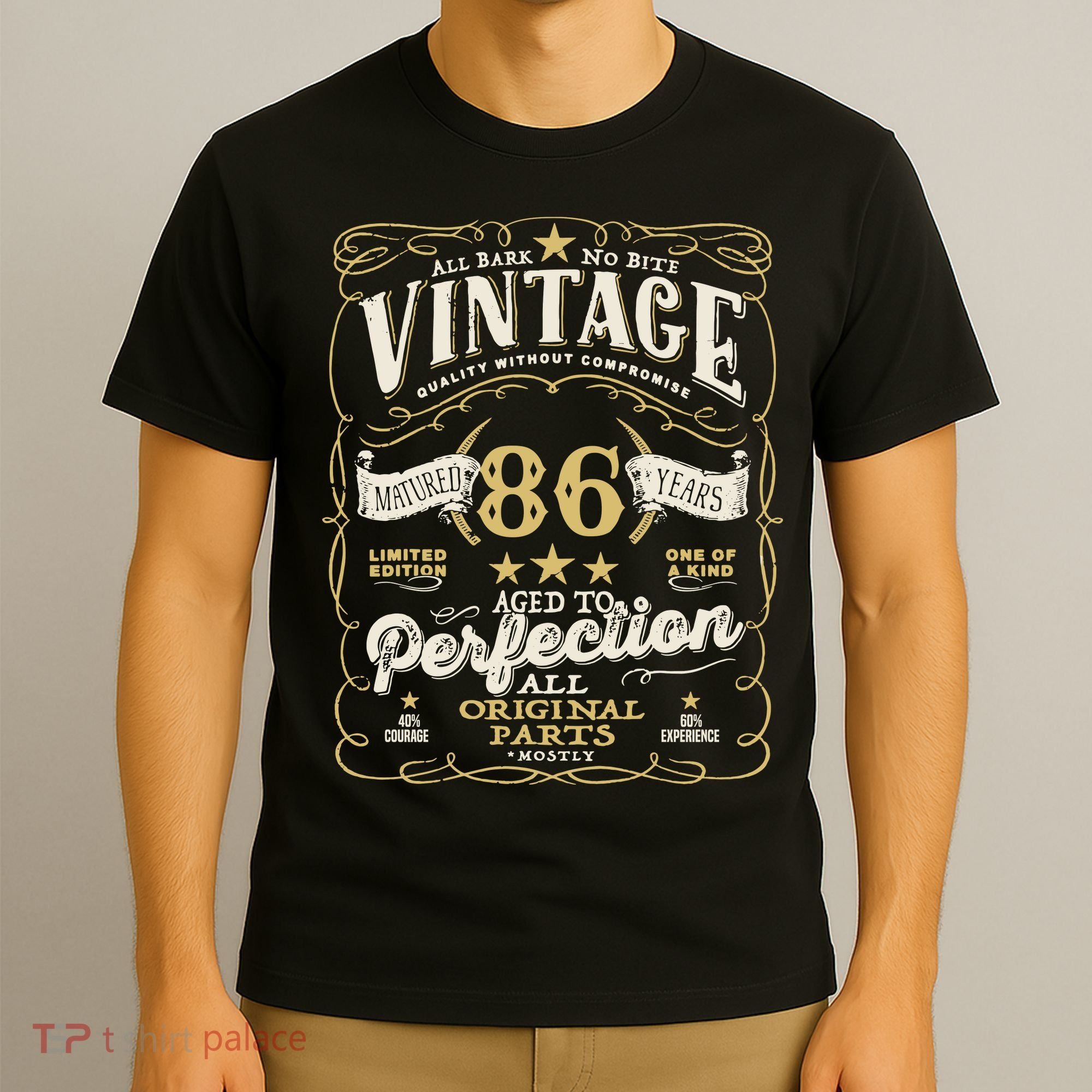 Birthday For Him 86th Birthday Aged To Perfection T-Shirt