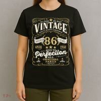 Birthday For Him 86th Birthday Aged To Perfection T-Shirt thumb 4