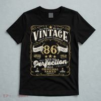 Birthday For Him 86th Birthday Aged To Perfection T-Shirt thumb 5