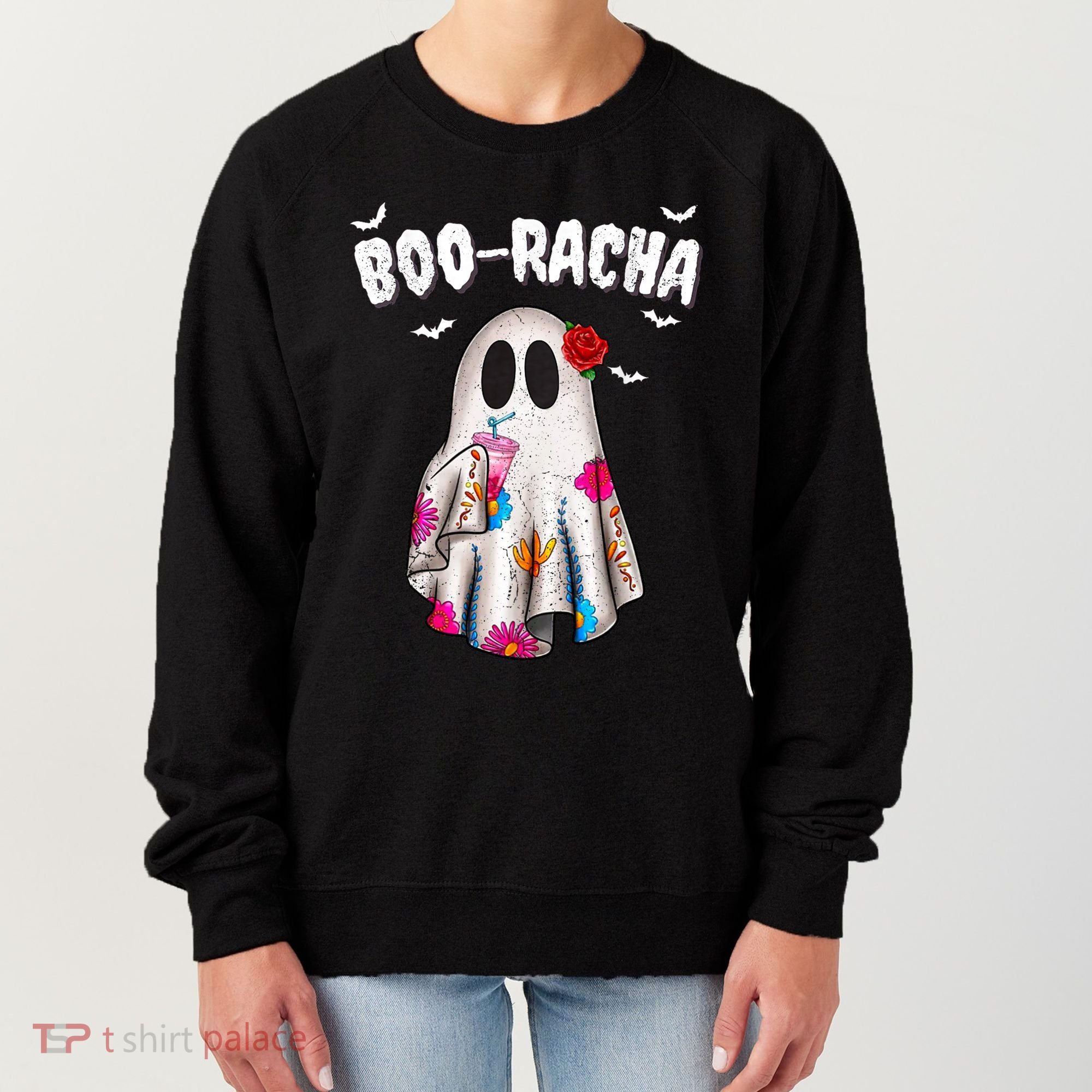 Booracha Funny Halloween Ghost Boo Jee Ghost For Halloween Women's Sweatshirt