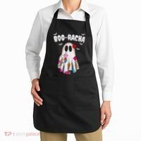 Booracha Funny Halloween Ghost Boo Jee Ghost For Halloween Apron thumb 2