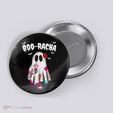 Booracha Funny Halloween Ghost Boo Jee Ghost For Halloween Button