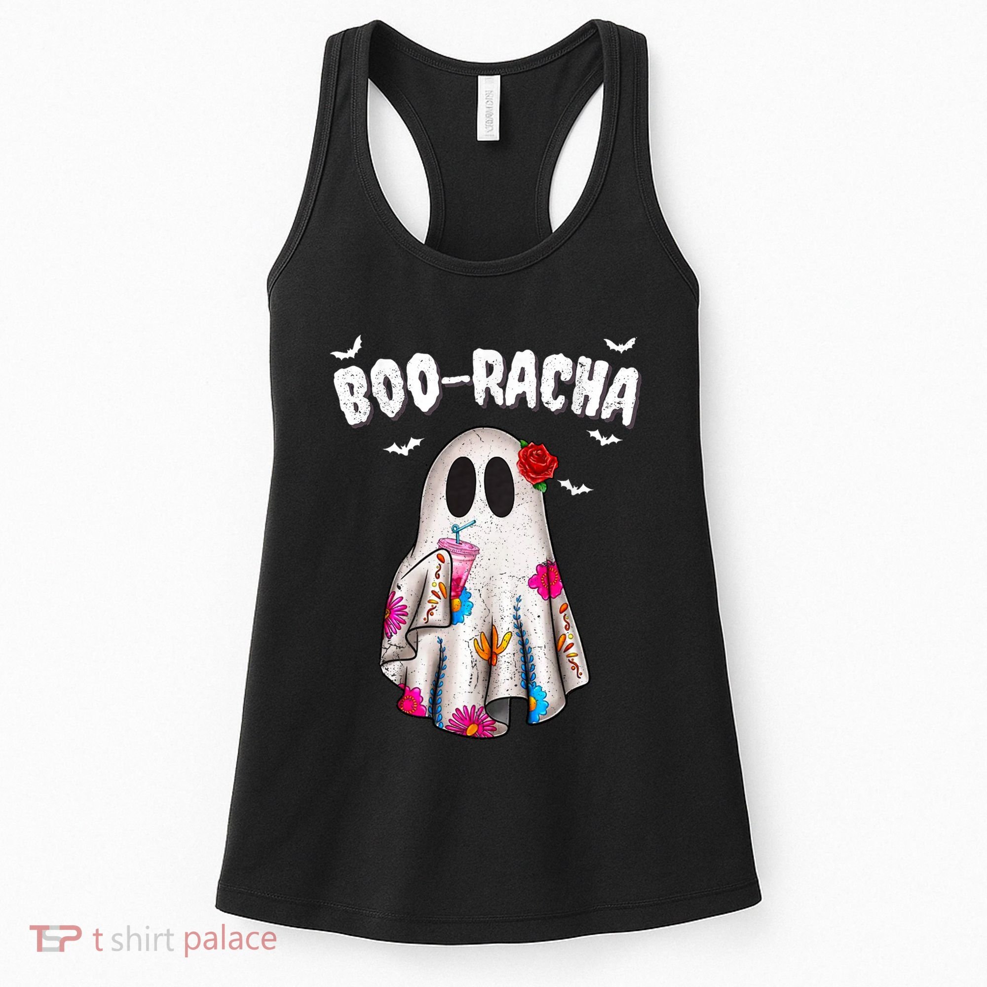 Booracha Funny Halloween Ghost Boo Jee Ghost For Halloween Women's Tank Top