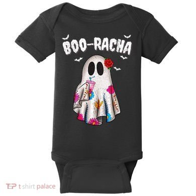 Booracha Funny Halloween Ghost Boo Jee Ghost For Halloween Baby Bodysuit