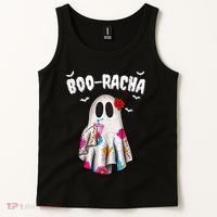 Booracha Funny Halloween Ghost Boo Jee Ghost For Halloween Tank Top thumb 2