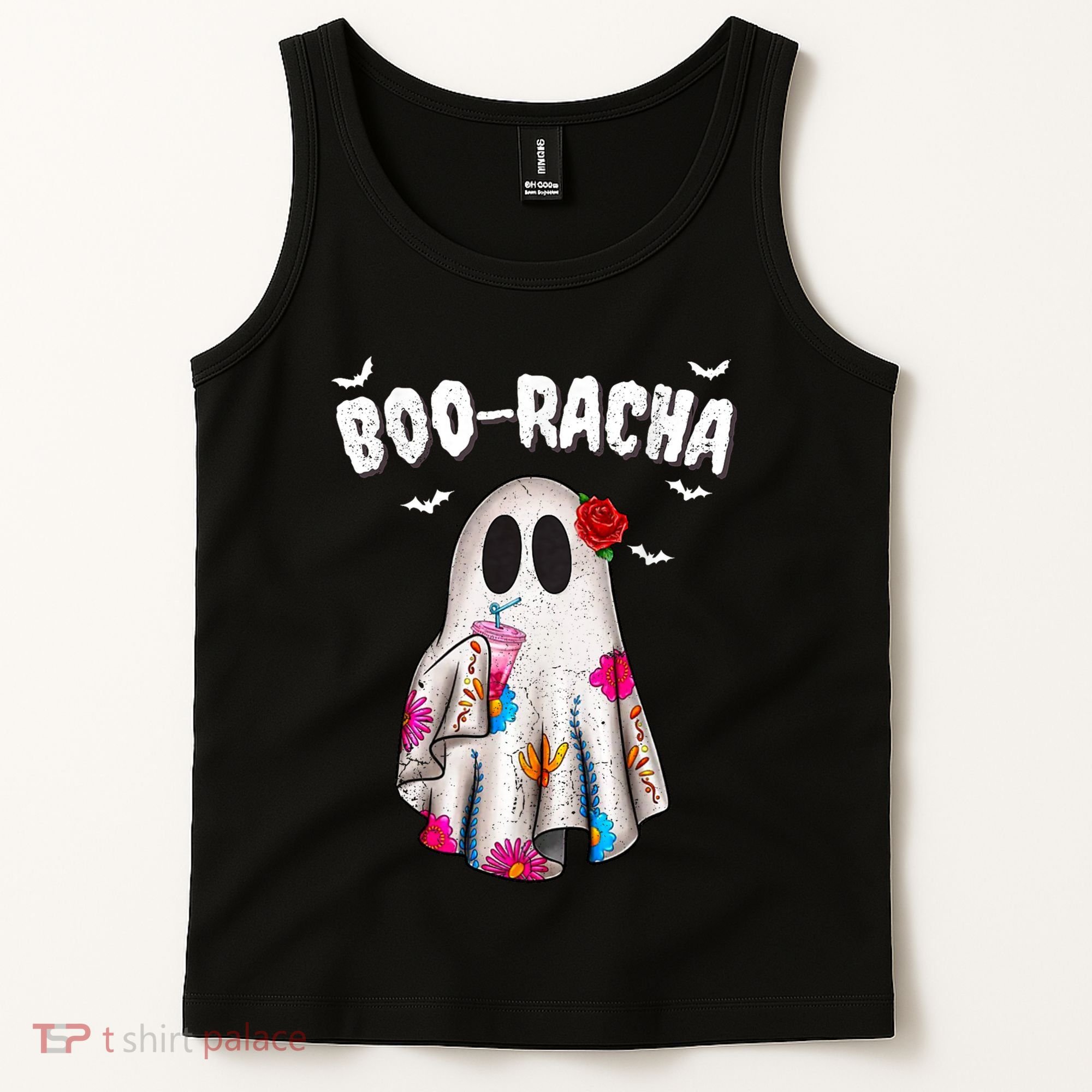 Booracha Funny Halloween Ghost Boo Jee Ghost For Halloween Tank Top