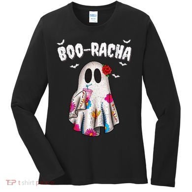 Booracha Funny Halloween Ghost Boo Jee Ghost For Halloween Women's Long Sleeve Shirt