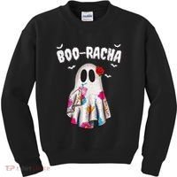 Booracha Funny Halloween Ghost Boo Jee Ghost For Halloween Kids Sweatshirt thumb 0