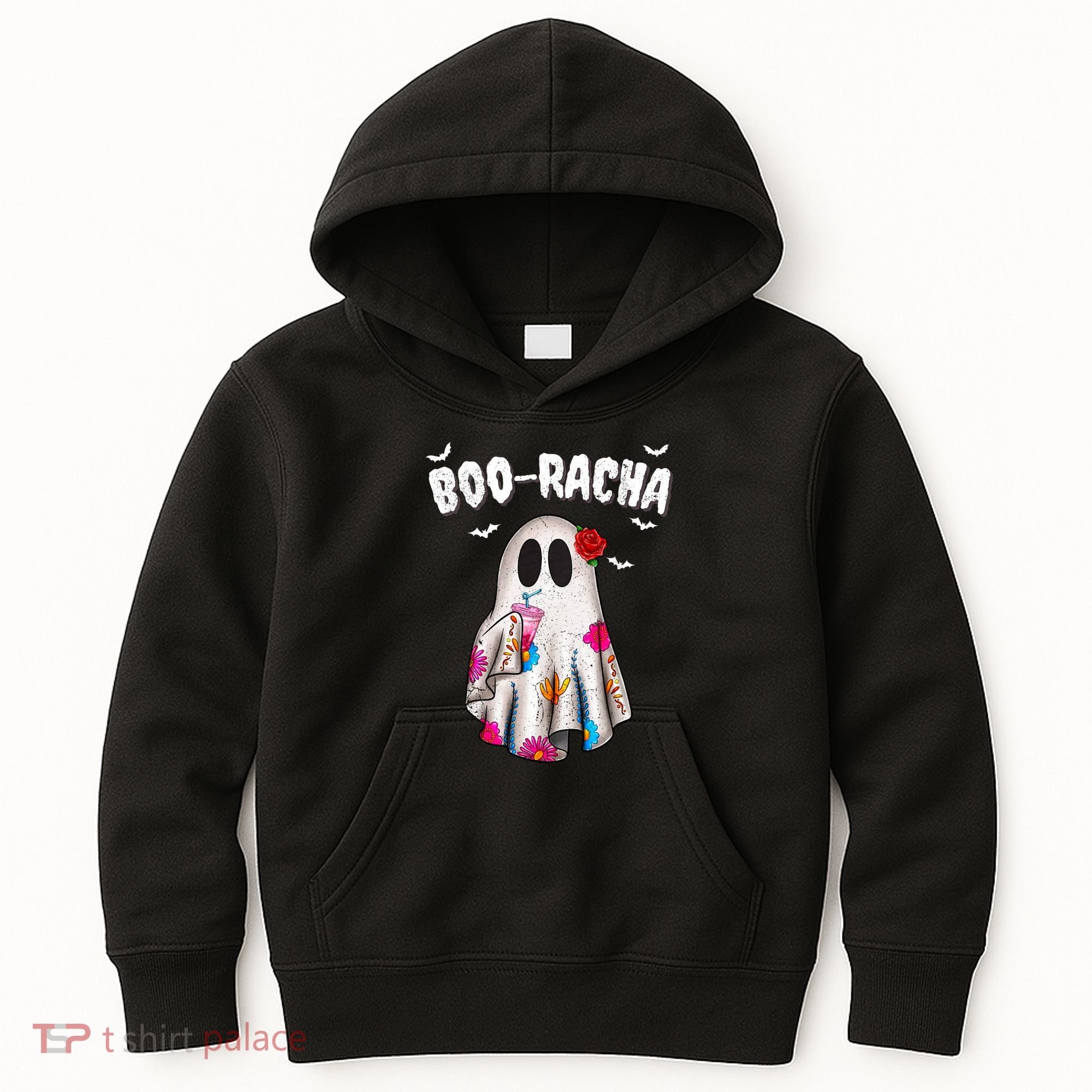 Booracha Funny Halloween Ghost Boo Jee Ghost For Halloween Kids Hoodie