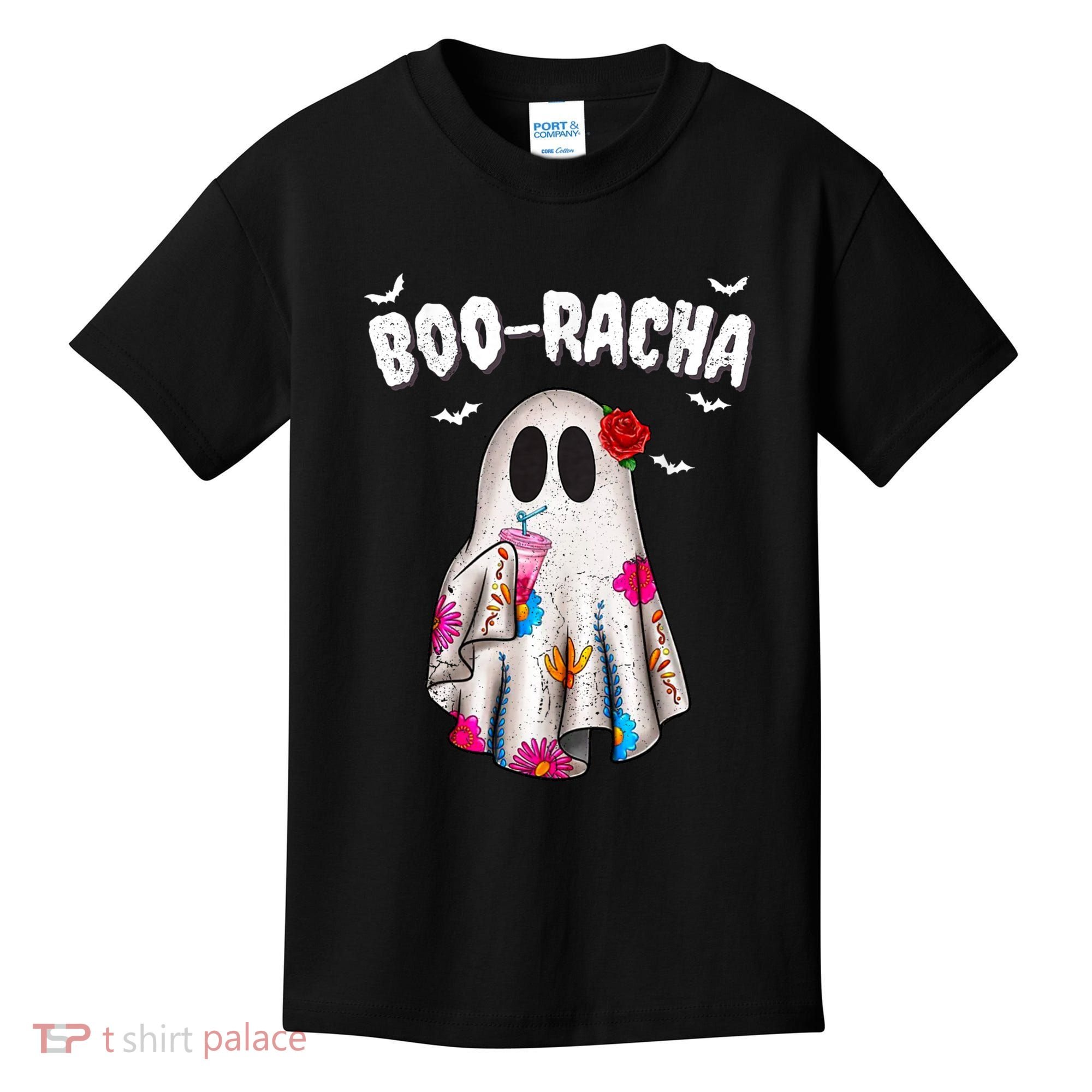 Booracha Funny Halloween Ghost Boo Jee Ghost For Halloween Kids T-Shirt