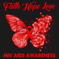 Butterfly Faith Hope Love Red Ribbon Hiv Aids Day Warrior Gift Women's Hoodie thumb 2