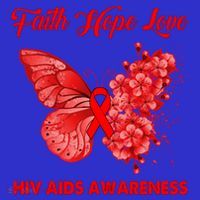 Butterfly Faith Hope Love Red Ribbon Hiv Aids Day Warrior Gift Kids Sweatshirt thumb 2
