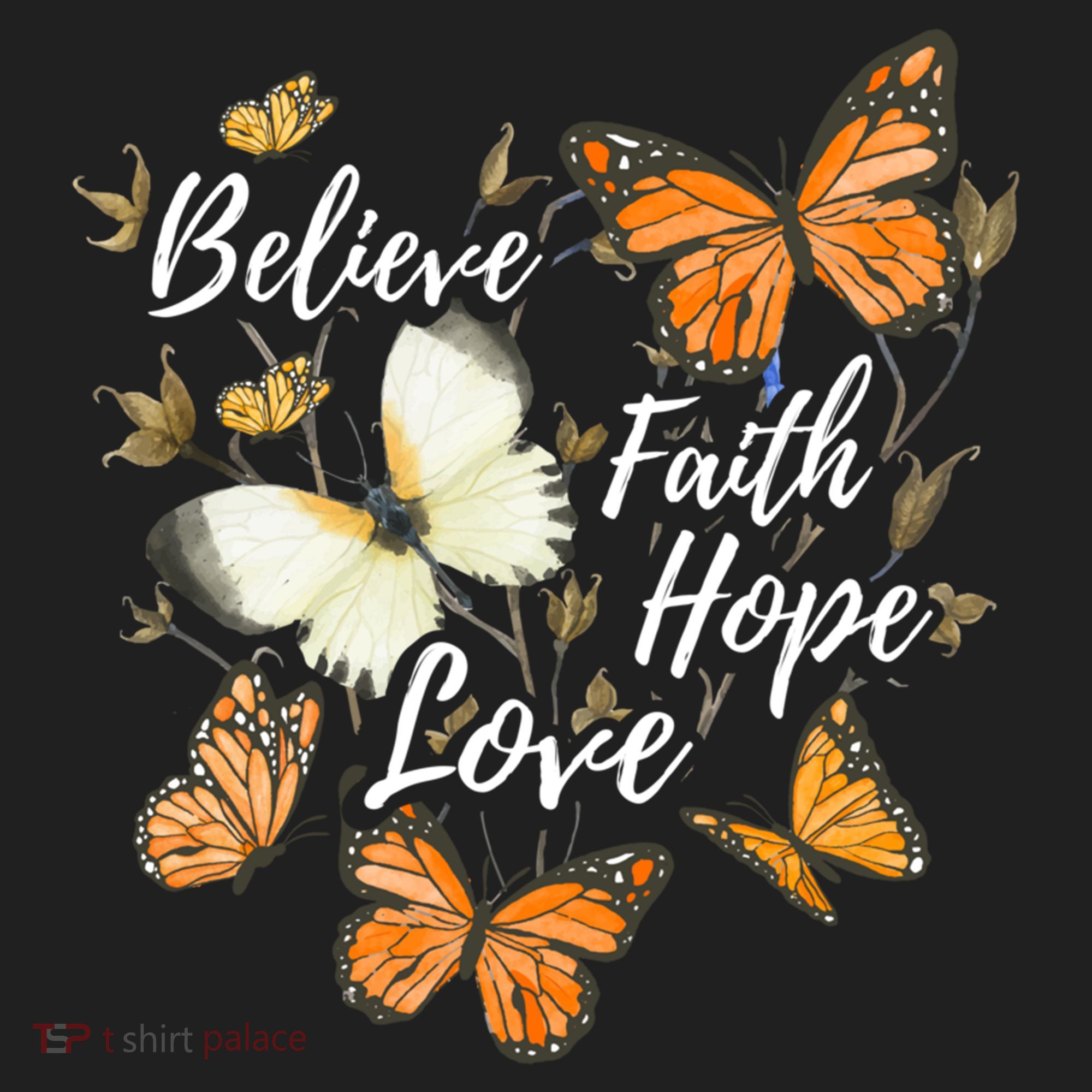 Believe Faith Hope Love Monarch Butterfly Gift Beanie