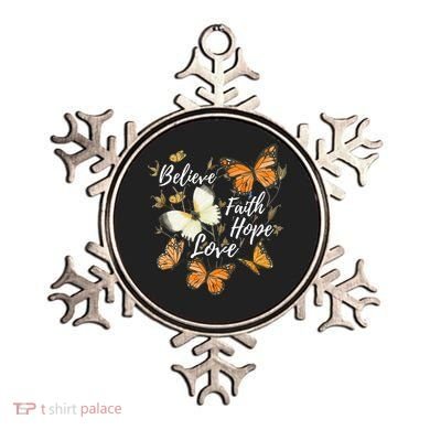 Believe Faith Hope Love Monarch Butterfly Gift Ornament