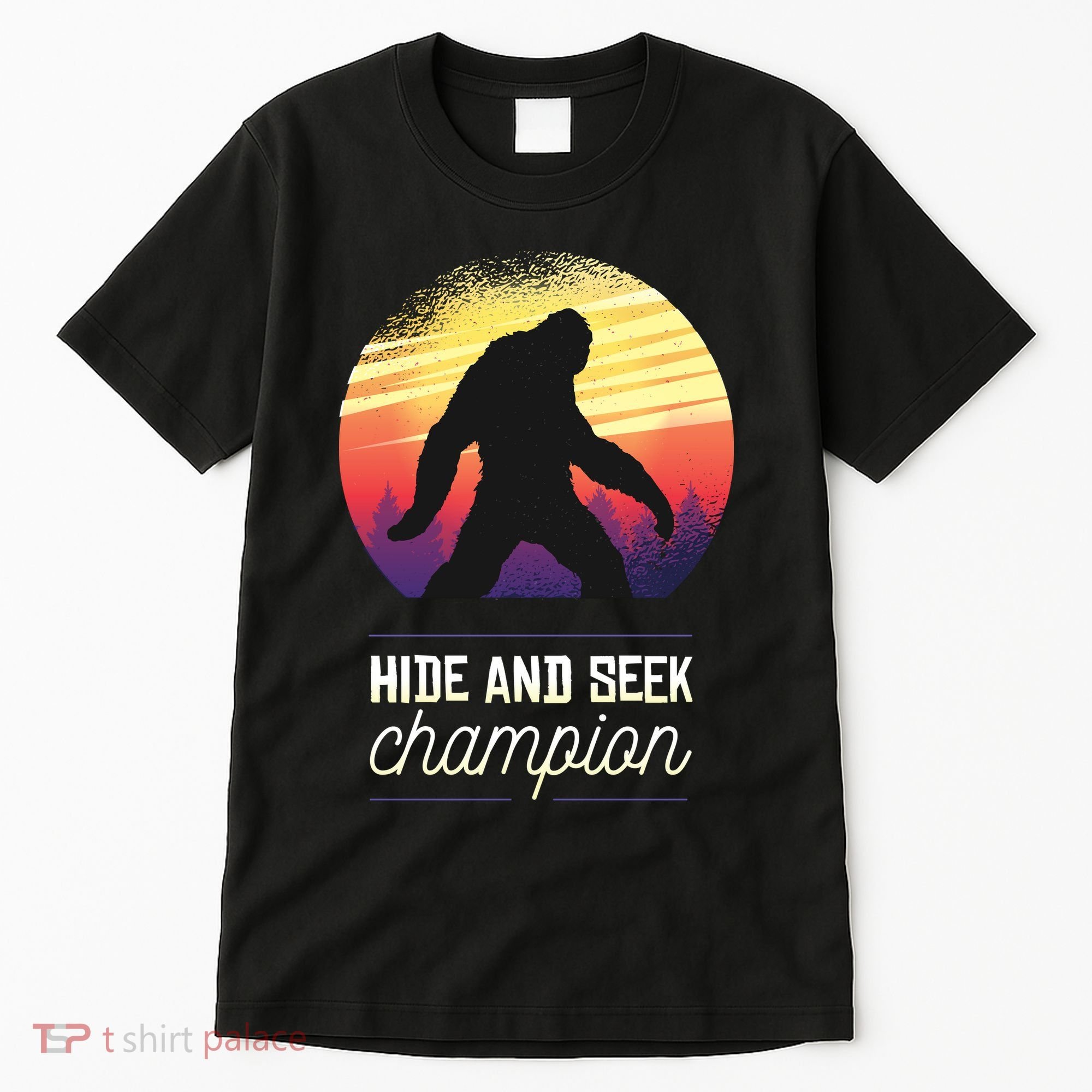 Big Foot Hide And Seek Champion Tall T-Shirt